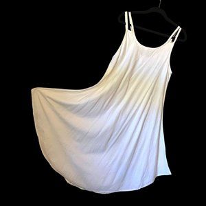 Fun, Beachy, 100% Cotton Midi Sun Dress - One Size New-Without-Tags